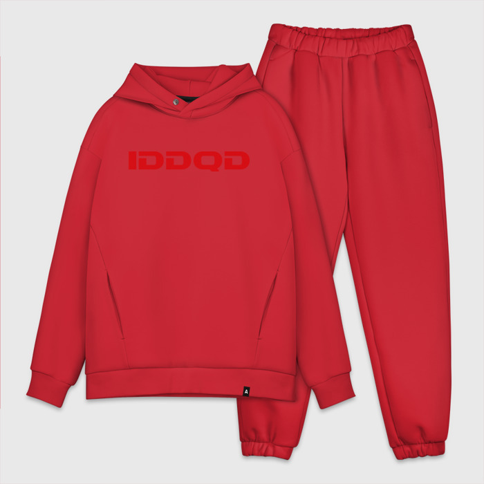 Мужской костюм хлопок OVERSIZE IDDQD Doom фото