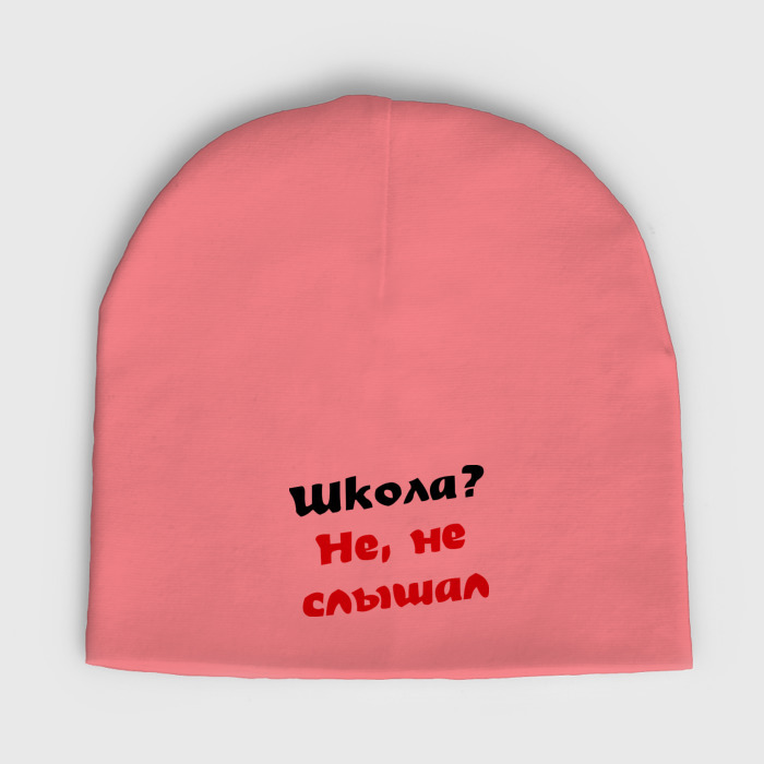 Мужская шапка демисезонная Школа не, не слышал фото