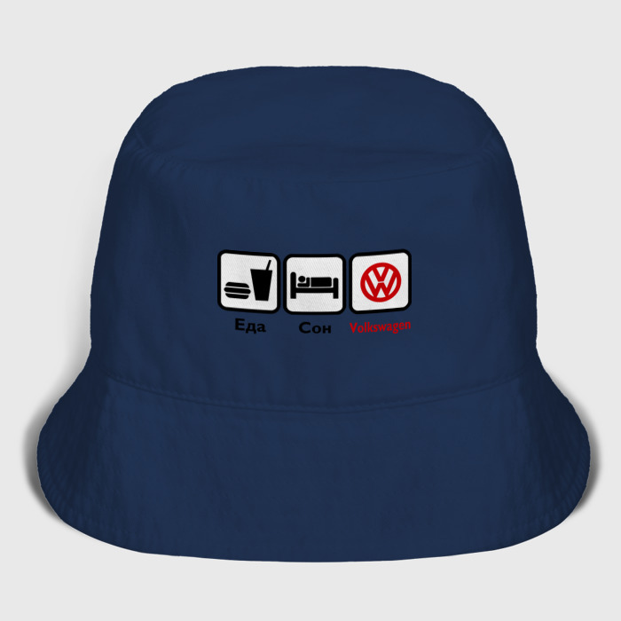 Мужская панама хлопок Главное в жизни   еда, сон,Volkswagen фото
