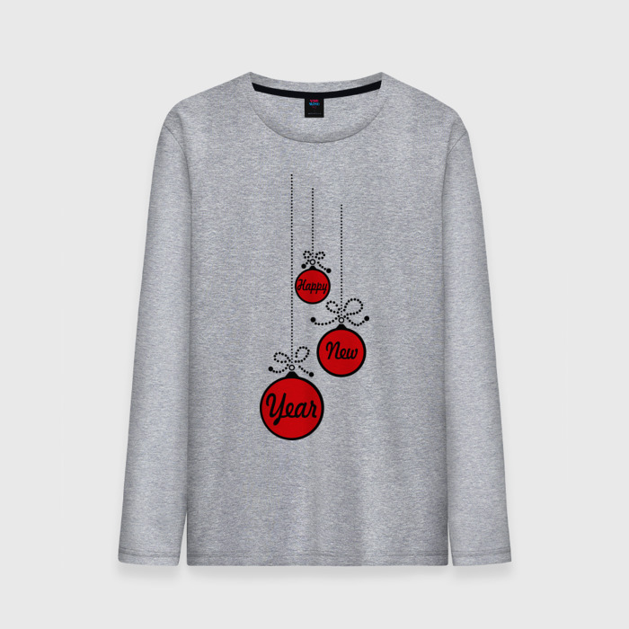 Мужской лонгслив хлопок Шарики 