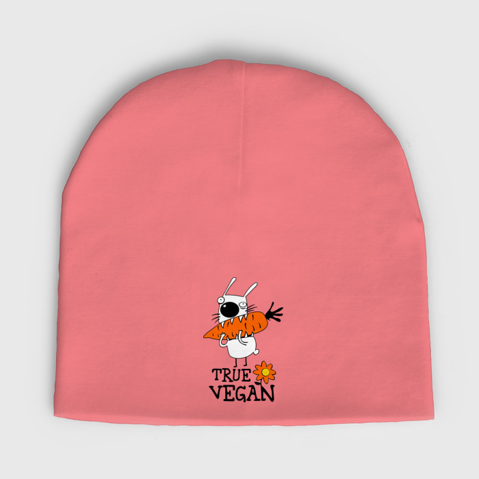 Мужская шапка демисезонная True vegan истинный веган фото