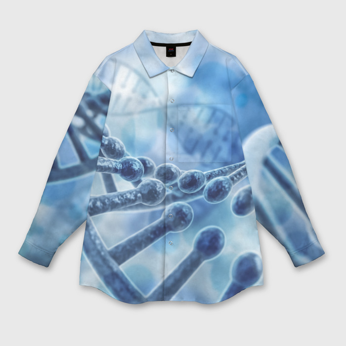 Мужская рубашка oversize 3D Молекула ДНК фото