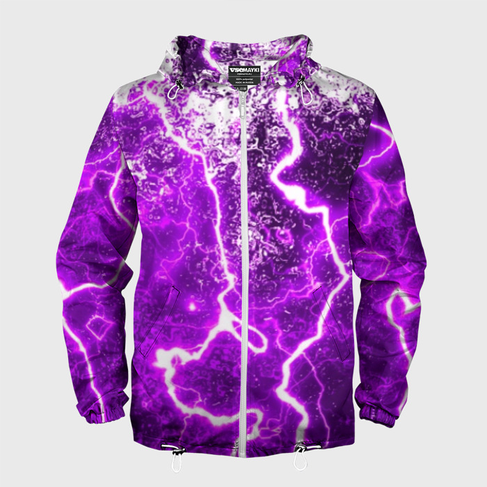 Мужская ветровка 3D Неоновый storm фото