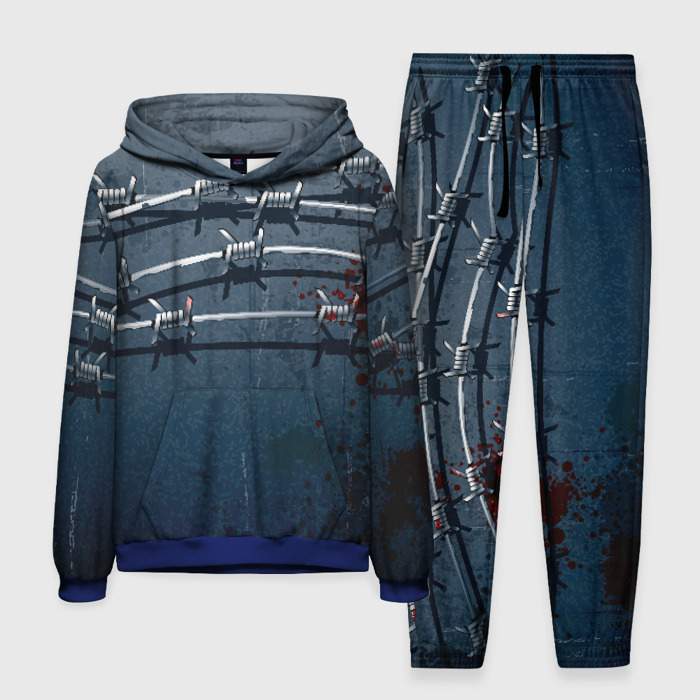 Мужской костюм с толстовкой 3D Колючая цепь фото