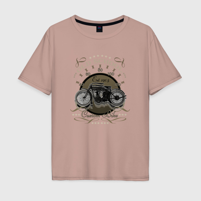 Мужская футболка хлопок Oversize Первый серийный мотоцикл фото