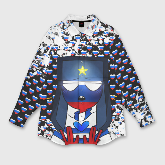 Мужская рубашка oversize 3D CountryHumans фото