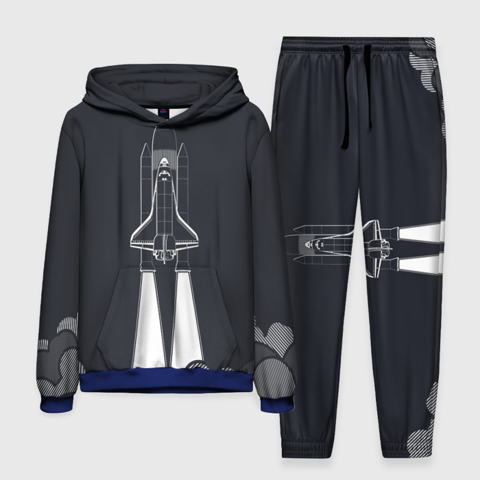 Мужской костюм 3D (с толстовкой) Полет в никуда фото