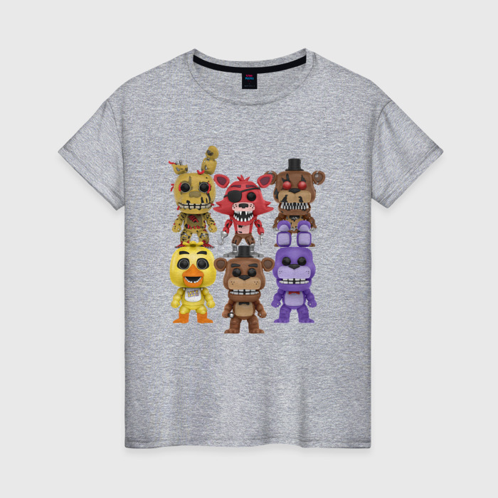 Женская футболка хлопок Five Nights At Freddys All фото