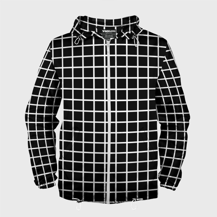 Мужская ветровка 3D Клечатая фото