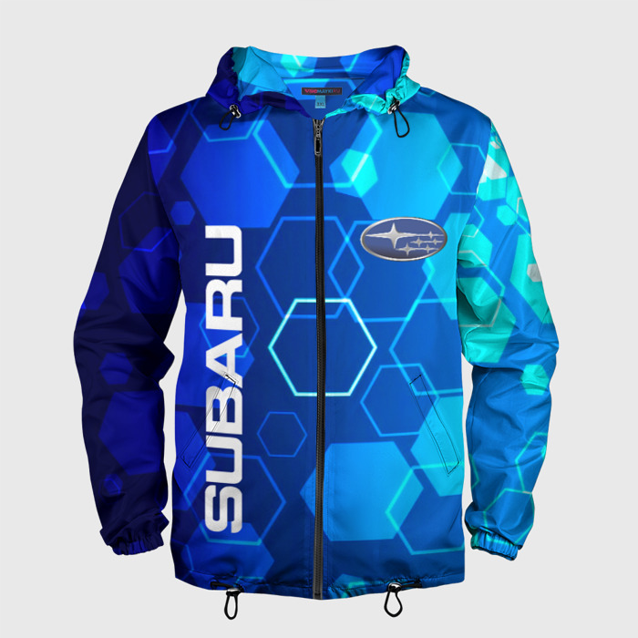 Мужская ветровка 3D SUBARU. фото