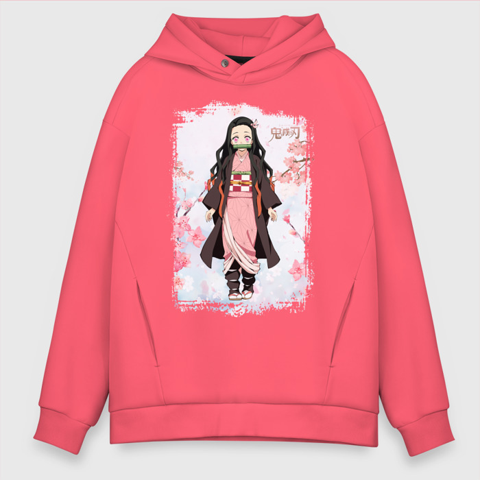Мужское худи Oversize хлопок Nezuko фото