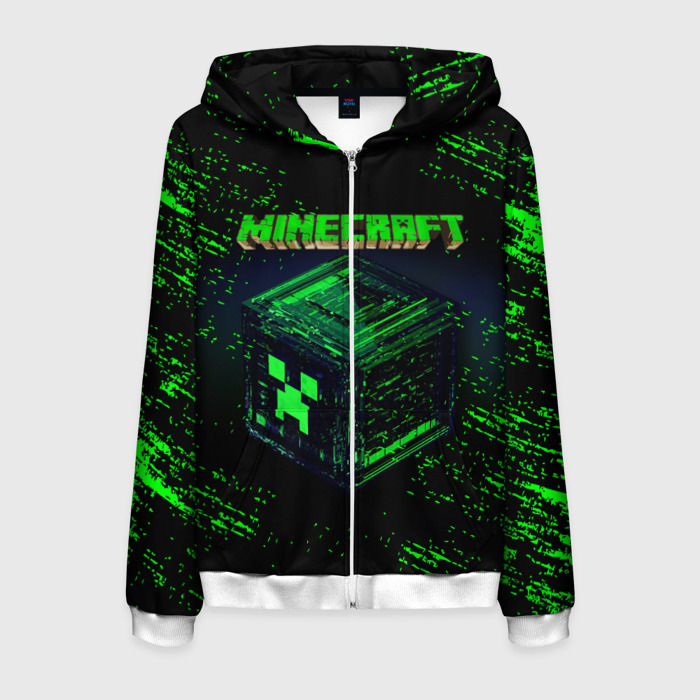 Мужская толстовка 3D на молнии MINECRAFT фото