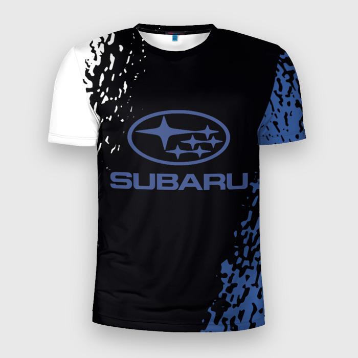 Мужская футболка 3D Slim SUBARU. фото