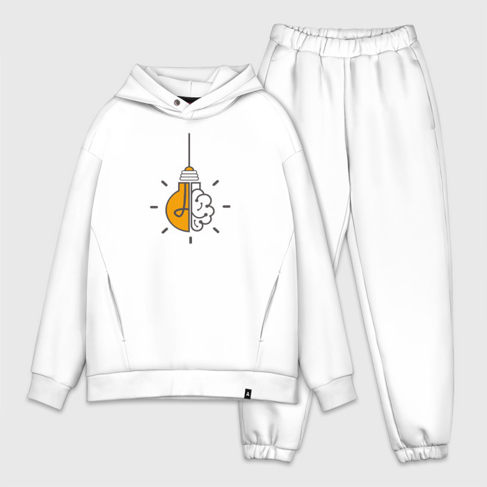 Мужской костюм хлопок OVERSIZE Лампочка фото