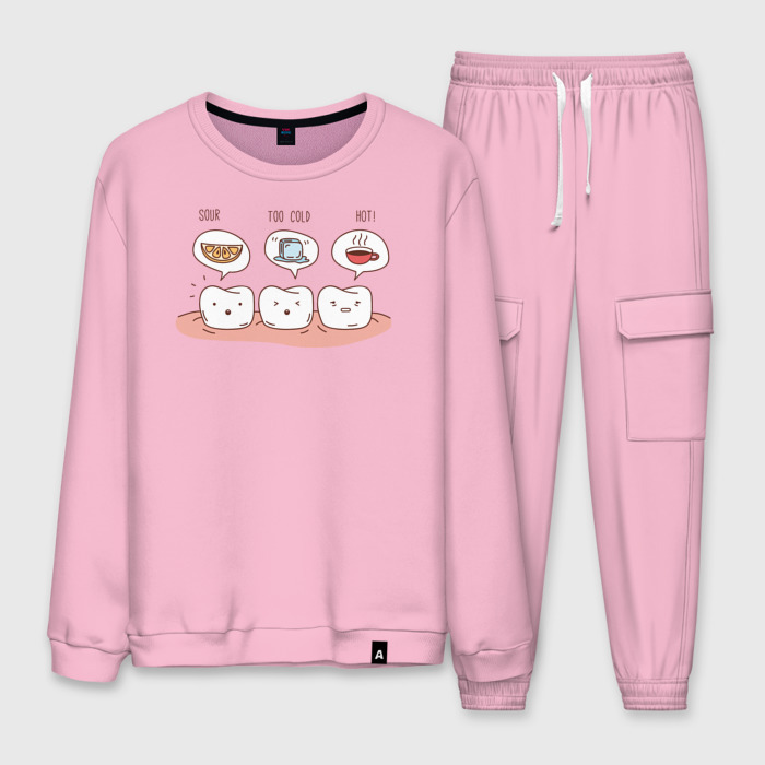 Мужской костюм хлопок три зуба фото