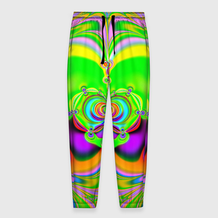 Мужские брюки 3D КИСЛОТНЫЙ ФРАКТАЛ ГЕОМЕТРИЯ фото