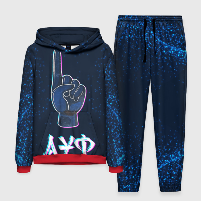 Мужской костюм 3D (с толстовкой) АУФ Космический фото