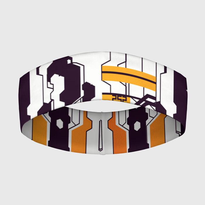 Повязка на голову 3D КИБЕРПАНК,ФАНТАСТИКА,техник фото