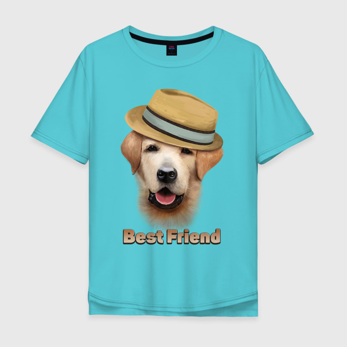 Мужская футболка хлопок Oversize Лучший друг фото