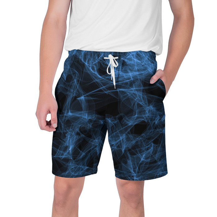Мужские шорты 3D Синяя паутина фото
