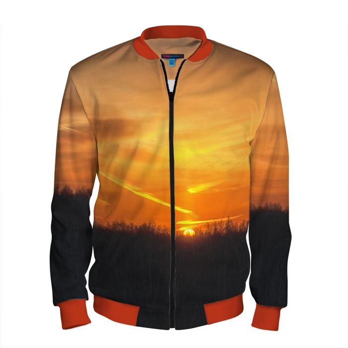 Мужской бомбер 3D Закат фото