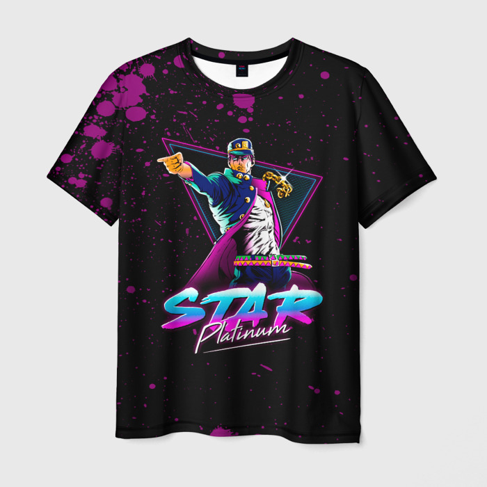 Мужская футболка 3D Star Platinum фото