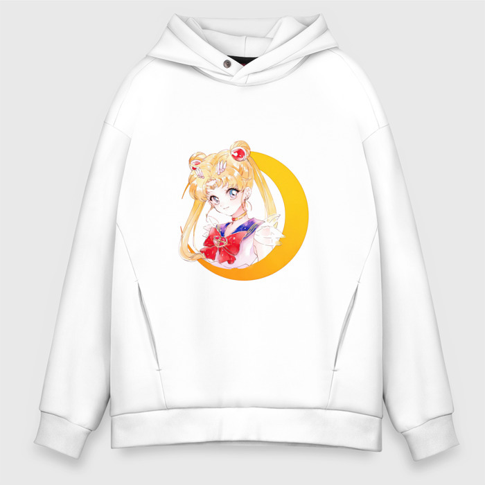 Мужское худи Oversize хлопок Сейлор Мун фото