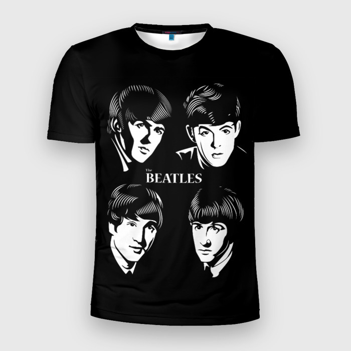 Мужская футболка 3D спортивная THE BEATLES фото