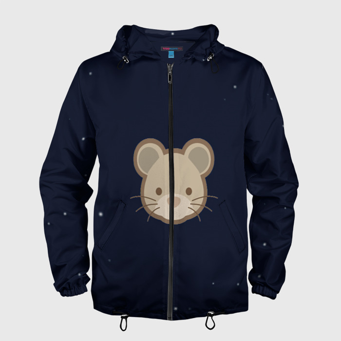 Мужская ветровка 3D Ночная мышь фото