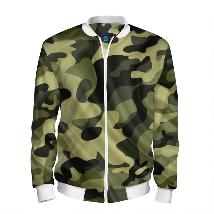 Мужской бомбер 3D Милитари фото