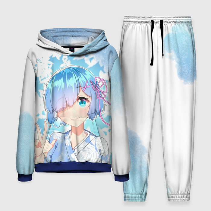 Мужской костюм 3D (с толстовкой) Rem Re Zero фото