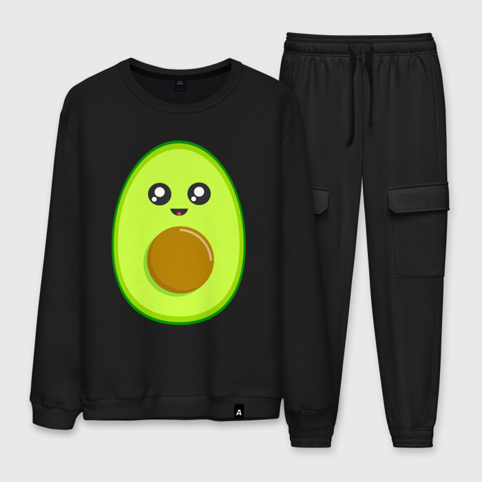 Мужской костюм хлопок Avocado Kawaii фото