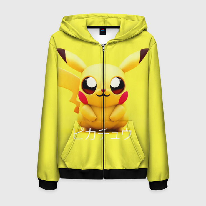 Мужская толстовка 3D на молнии Pikachu Pika Pika фото