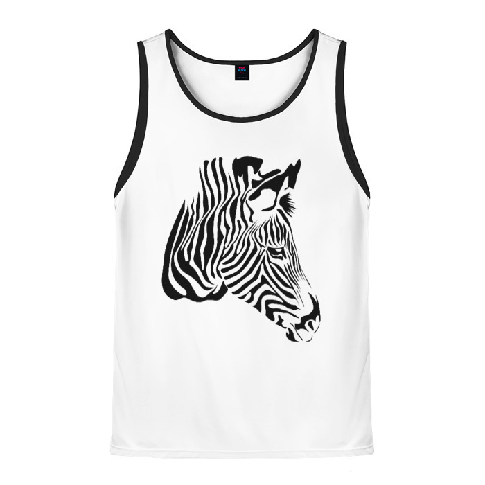 Мужская майка 3D Zebra фото