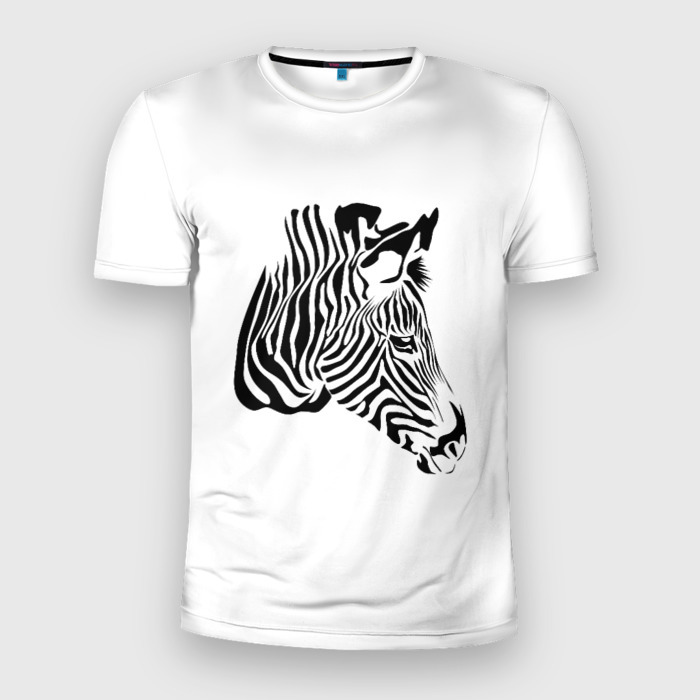 Мужская футболка 3D спортивная Zebra фото