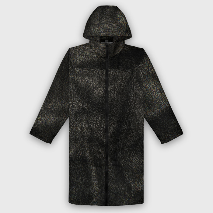 Дождевик унисекс 3D Черная кожа фото