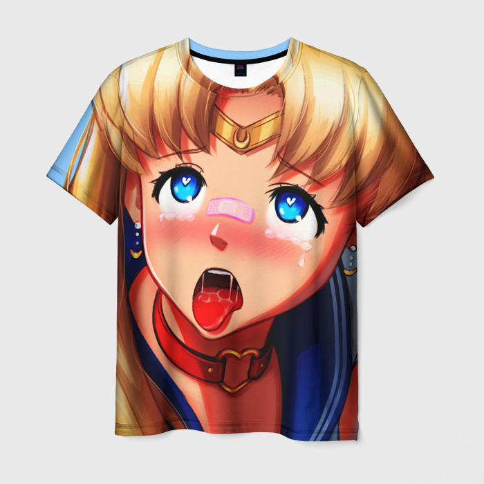 Мужская футболка 3D SAILOR MOON AHEGAO фото