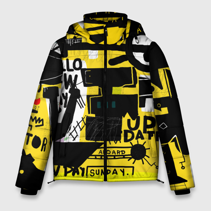 Мужская зимняя куртка 3D абстракция фото