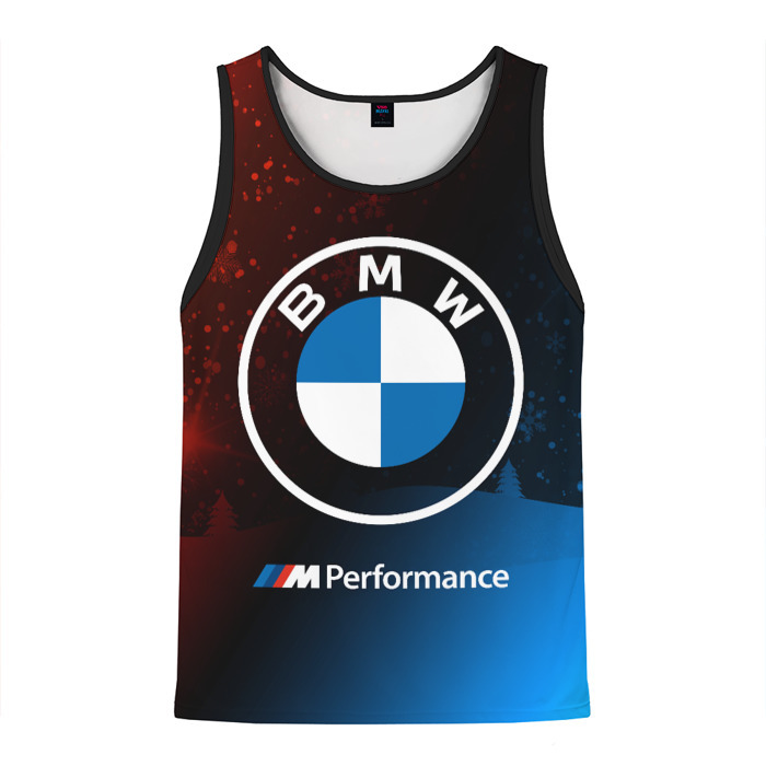 Мужская майка 3D BMW - Снежный фото