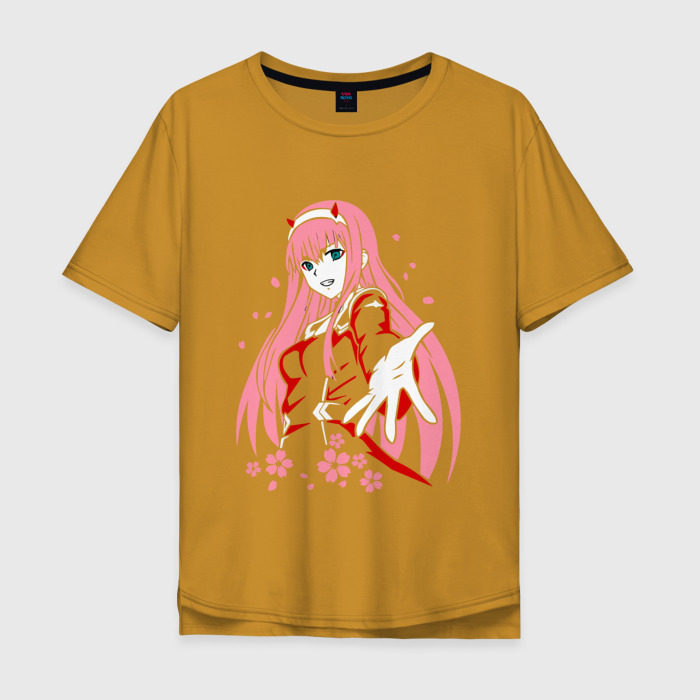 Мужская футболка хлопок Oversize DARLING IN THE FRANXX 02 фото