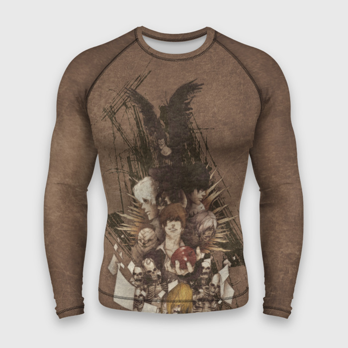 Мужской рашгард 3D Skulls death Note фото