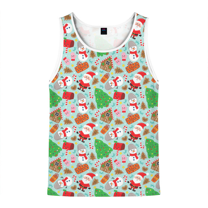 Мужская майка 3D Новый Год фото