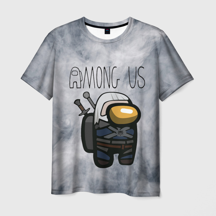 Мужская футболка 3D Among Us x The Witcher (Z) фото