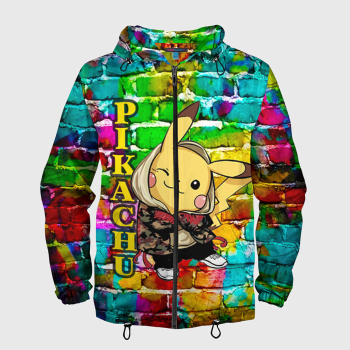 Мужская ветровка 3D Pikachu фото