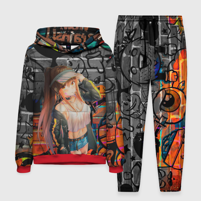 Мужской костюм 3D (с толстовкой) Anime Girl with Graffiti фото