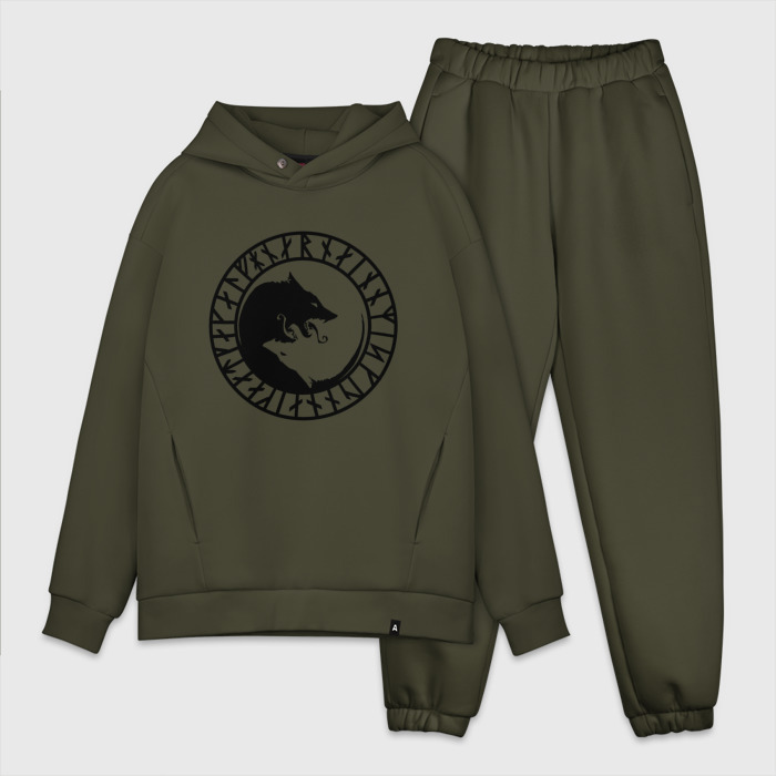 Мужской костюм хлопок OVERSIZE русь фото