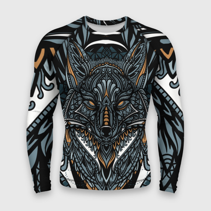 Мужской рашгард 3D Рисунок лиса фото