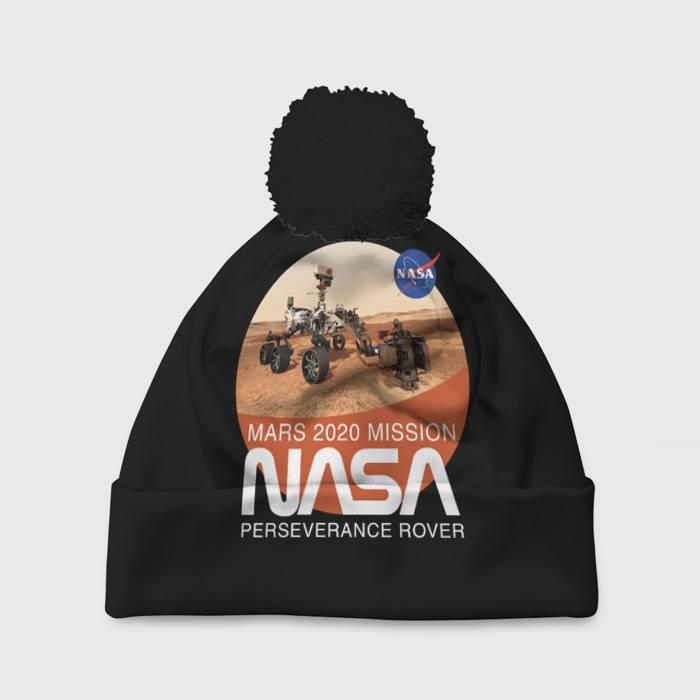 Шапка 3D c помпоном NASA - Perseverance фото