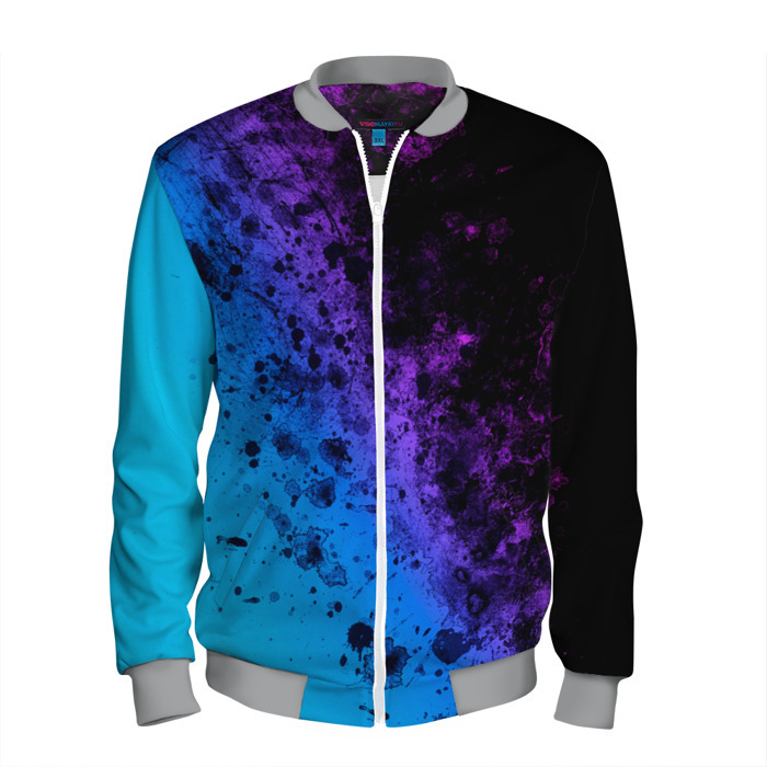 Мужской бомбер 3D Неоновые Краски фото
