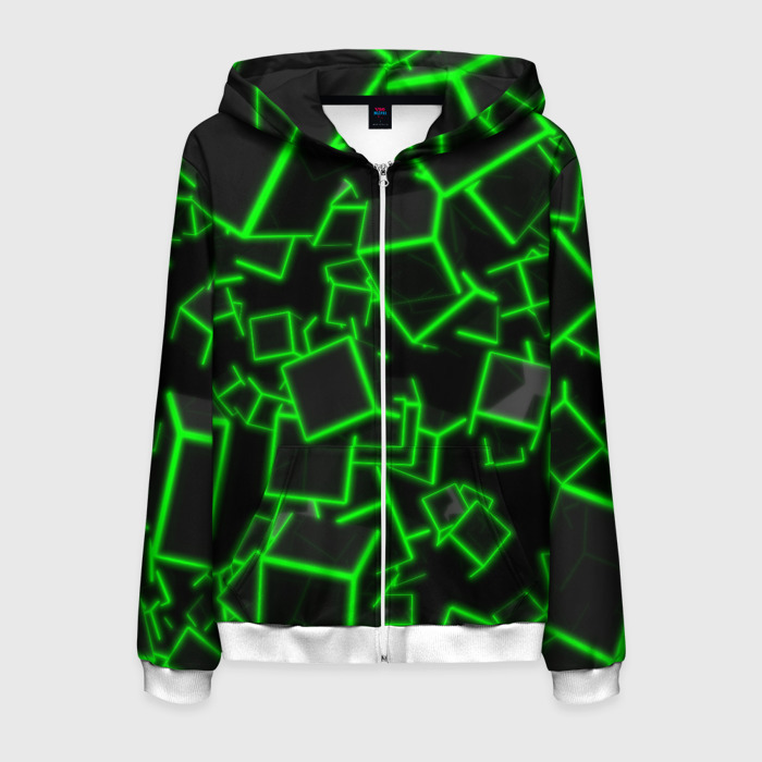 Мужская толстовка 3D на молнии Cyber cube фото